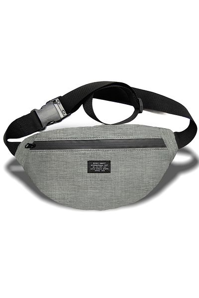 D'VERS Gray 2-Compartment Waist and Shoulder Bag