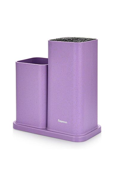 Fissman Kitchen Knife and Utensil Organizer 10x10x23.10x10x17cm Purple