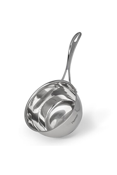 Fissman Saucepan 1000mL with Measuring Mark, Stainless Steel Saucepan 14x7cm , Induction Bottom