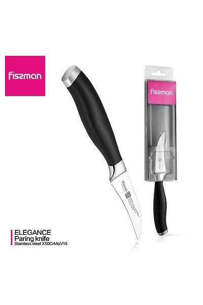Fissman Stainless Steel Elegance Peeling Knife, Black