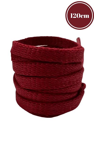 Mag Shoes Care Red Flat Waxed Shoelaces. 120cm. 1 Pair. 2 Pieces.