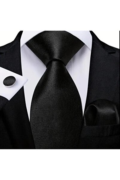 fundays SATEN ÜST KALİTE DESENSİZ KRAVAT VE MENDİL SETİ