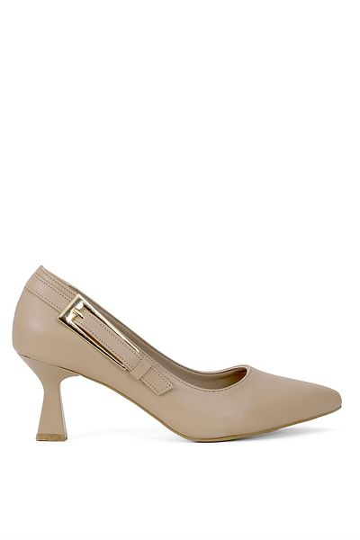 Ayakkabı Fuarı Elit Mst941C - Pantofi cu toc pentru femei de culoarea pielii