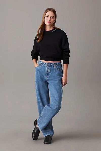 Calvin Klein Women's Logo Embro Sweatshirt