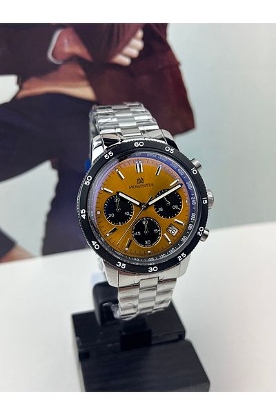Momentus Orange Men's Wristwatch 5 Atm Waterproof