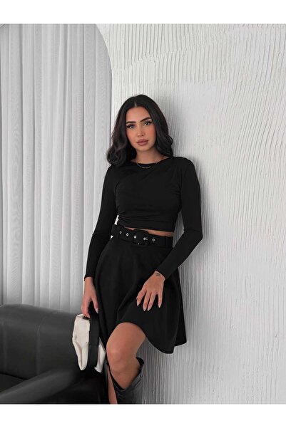 Zula Moda ΜΙΝΙ ΦΟΥΣΤΑ ΜΕ ΛΕΠΤΟΜΕΡΗ ΖΩΝΗ