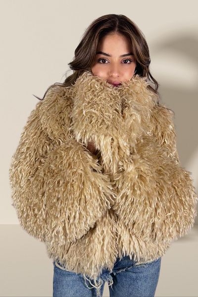 Michelle COCO Women's Fur Coat High Quality Special Design