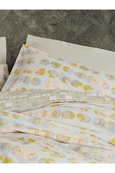 ŞENER HOME CottonBox Minimal - Διπλό ελαστικό σετ κρεβατιού, Jocus Beige