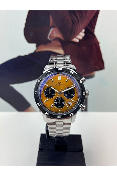Momentus Orange Men's Wristwatch 5 Atm Waterproof