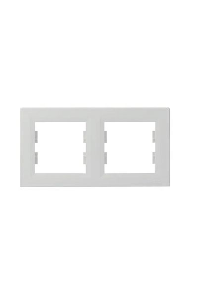 Schneider Electric Schneider Asfora White Double Frame Horizontal