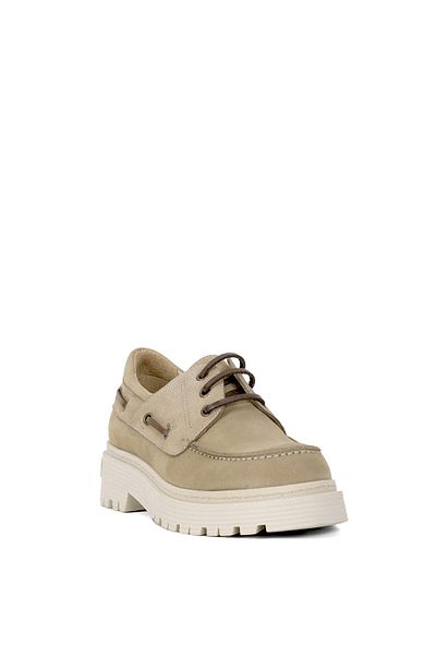 Ayakkabı Fuarı Elit VVS24160N - Pantofi casual de damă, din piele naturală, nubuc, culoare nisip