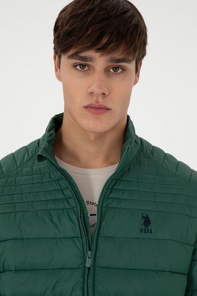 U.S. Polo Assn. معطف رجالي باللون الأخضر الداكن 50292902 -VR079