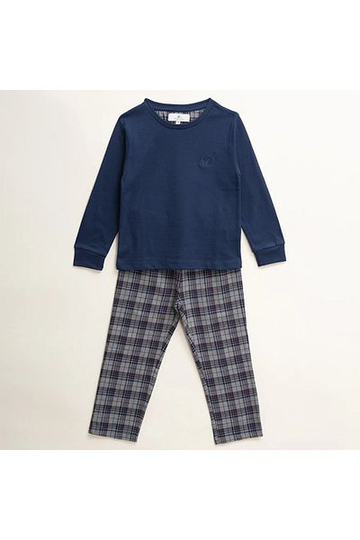 Penelope Boy's Pajama Set 7-8 Years Navy Blue