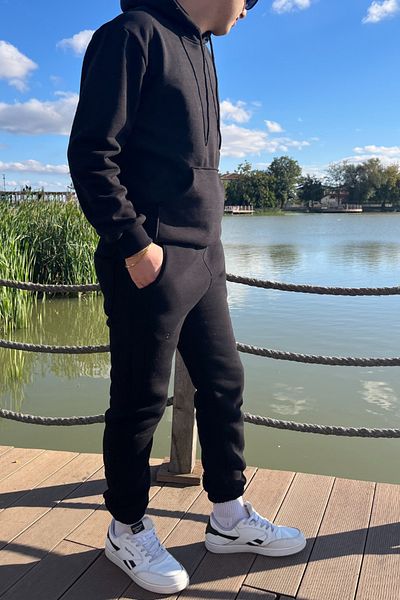 ruNadeS Men's Relaxed Fit Sweatpants with Raised Inside and Elastic Legs and Kangaroo Pocket - Home Wear