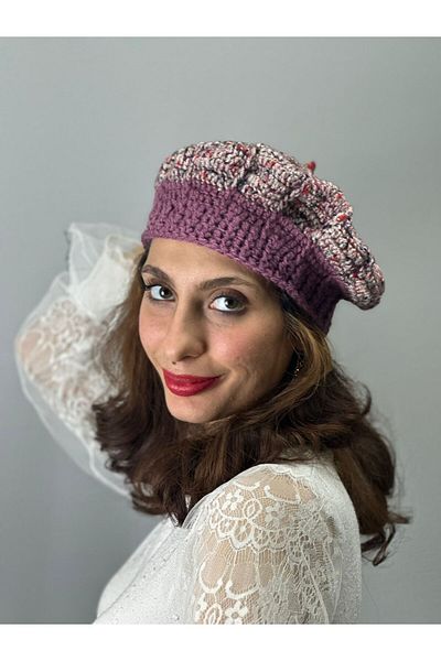 Gönülden Tasarım Hand Knitted French Women Ressam Beret
