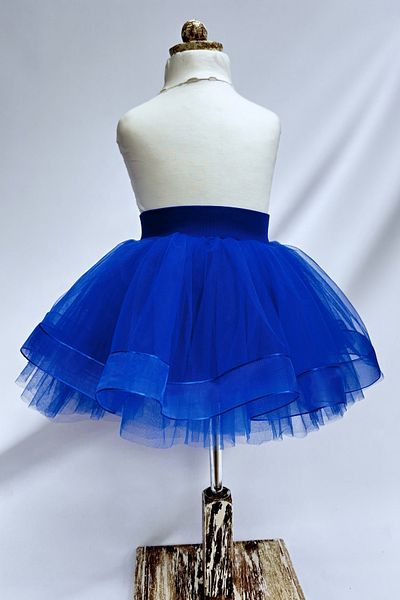 LULLY KİDS Costum Saks Albastru pentru Fata Fusta Tutu din Tulle