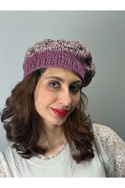Gönülden Tasarım Hand Knitted French Women Ressam Beret