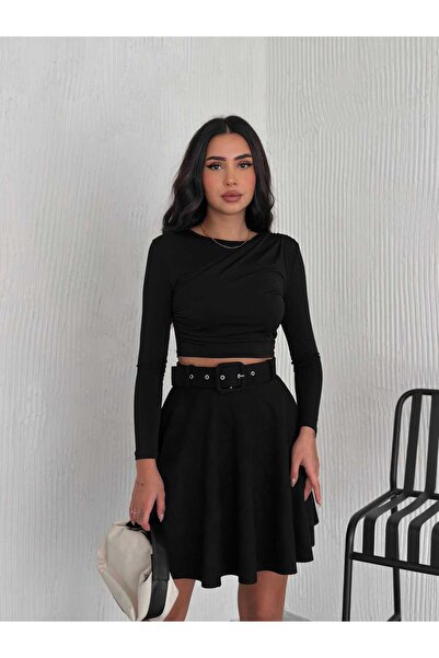 Zula Moda ΜΙΝΙ ΦΟΥΣΤΑ ΜΕ ΛΕΠΤΟΜΕΡΗ ΖΩΝΗ