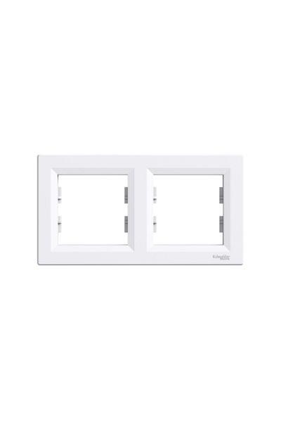 Schneider Electric Schneider Asfora White Double Frame Horizontal