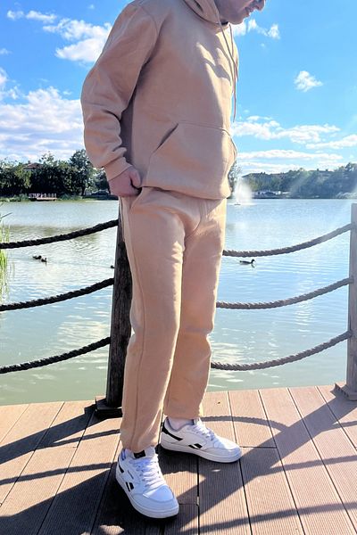ruNadeS Men's Relaxed Fit Sweatpants with Raised Inside and Elastic Legs and Kangaroo Pocket - Home Wear