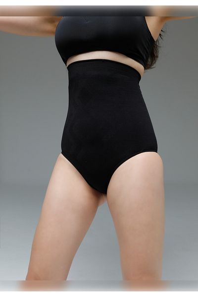 MİSTİRİK Biloba Postpartum Firming Extra High Waist Slimming Slip Black Color Corset