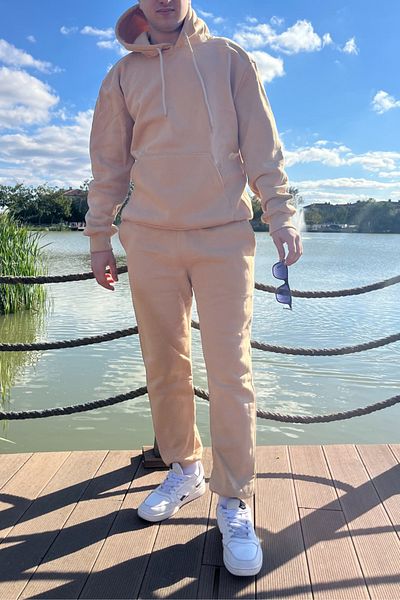 ruNadeS Men's Relaxed Fit Sweatpants with Raised Inside and Elastic Legs and Kangaroo Pocket - Home Wear