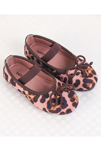 Babyoye Party Wear Belly Shoes Cheetah Print - Pink