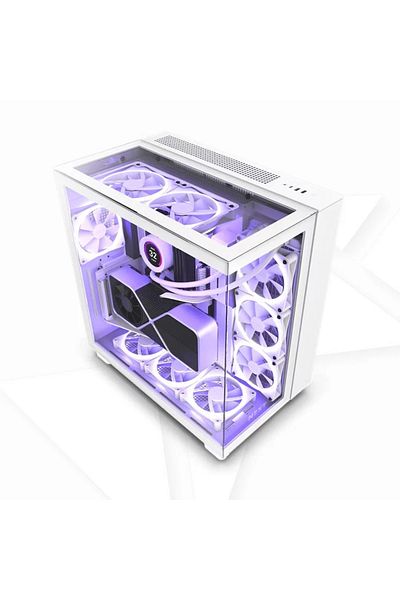 Nzxt H9 Elite Case with RGB Fans White