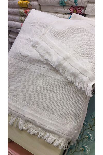 Fiesta White Soft Etamine Embroidered Girl's Towel Set