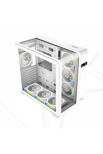 spear Gaming MEER PRO ATX 7 ARGB Fan Case White