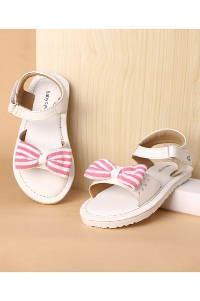 Babyoye Velcro Closure Sandals - White