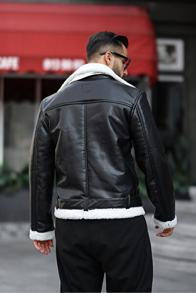 RHONES Двобортне пальто з ламінованої шкіри