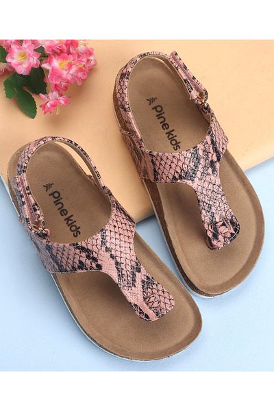 Pine kids Casual Wear Sandals with Velcro Belt Closure - Light Pink