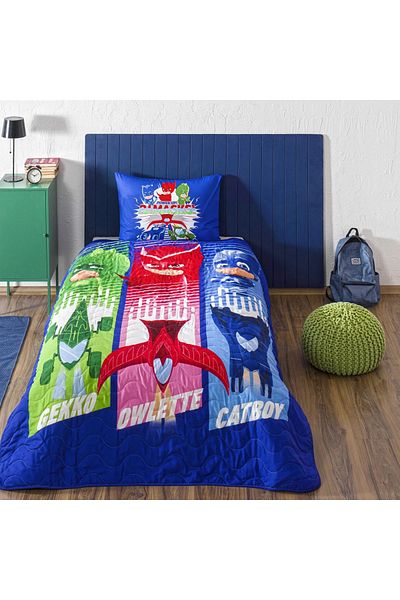 Taç Crown Licensed Pj Masks Power up Single Bed Cover