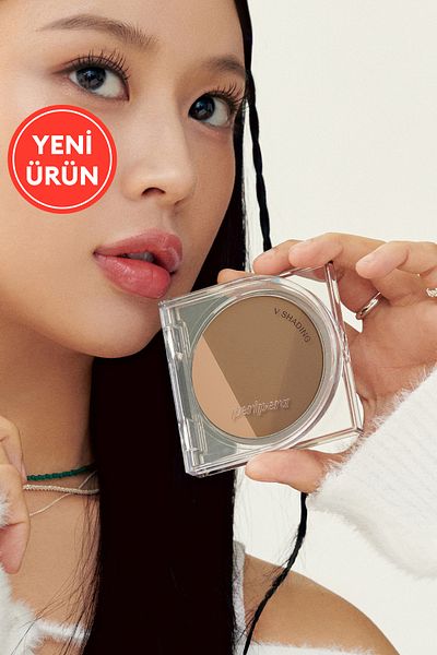 PERIPERA طقم كونتور للمظهر الطبيعي مكون من 3 قطع من PERIPERA V Shading - 002 بني عميق