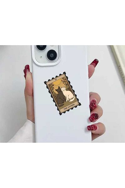 fırsatlar diyarı Lovers Tarot Card - Αυτοκόλλητο με τυπωμένο αυτοκόλλητο UV DTF (ΕΚΤΥΠΩΜΕΝΗ ΜΕΤΑΦΟΡΑ ΒΑΦΗΣ)