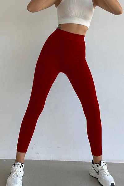 Madmext Burgunderrote Damenstrumpfhose mit hoher Taille MG1625