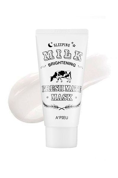Missha قناع النوم لتفتيح البشرة بمحتوى بروتين الحليب 50 مل قناع الحليب A'pieu Fresh Mate (BRIGHTEENING)