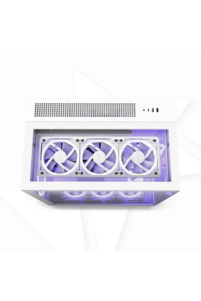 Nzxt H9 Elite Case with RGB Fans White