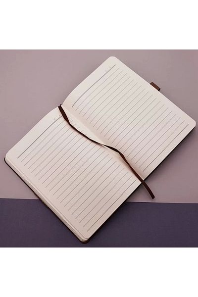 ÇERÇİCİ Lined Notebook with Leather Cover