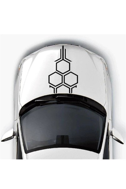 pınaxar Front Hood Honeycomb Patterned Sticker A+Quality