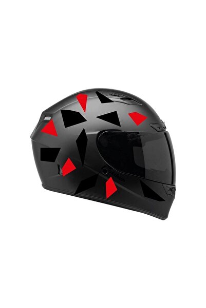 TeOraStore نموذج ملصق خوذة مموهة باللون الأسود والأحمر