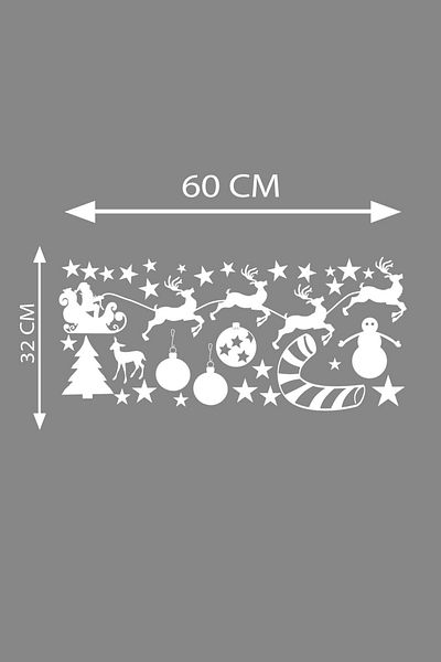 FİXFLEX Happy New Year SPECIAL sticker Decal SPECIAL Year Ornament Party Glass Ornament Snowflake
