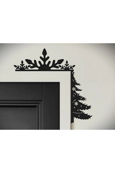 Goplast Premium Christmas and New Year Door Corner - Snowflakes Wall Ornament Decor