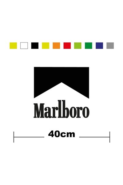 pınaxar Marlboro Sponsor Marka Tek Renk Sticker A+Kalite Etiket