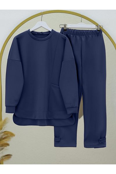 Modamorfo Single Pocket Trousers Set - Navy
