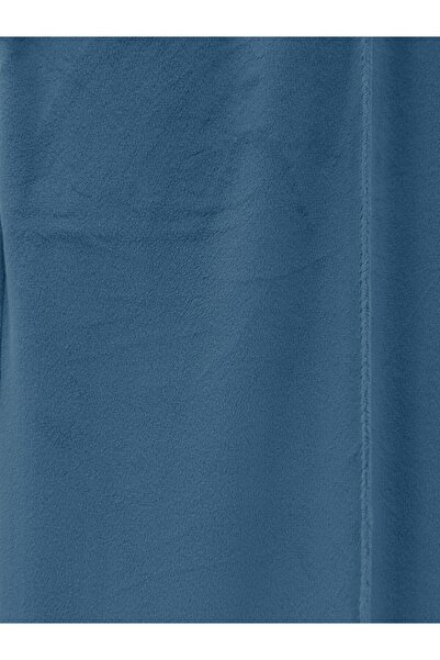 Modamorfo Striped Velvet Trousers with Elastic Waist - Blue