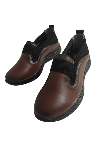 EDİK Ženske ortopedske cipele za svakodnevno putovanje, podstava od prave kož...