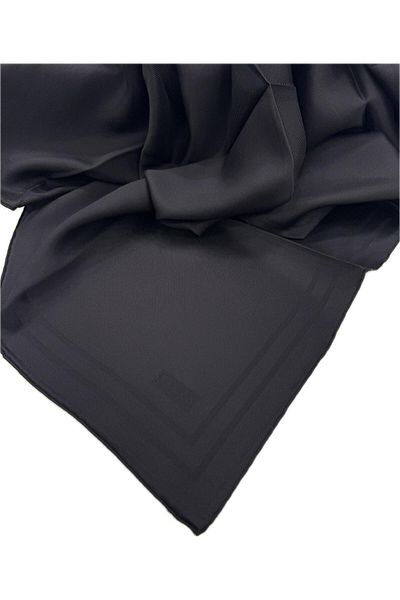 Vakko Μαντήλι ίσιο Tivil Silk 40894-μαύρο