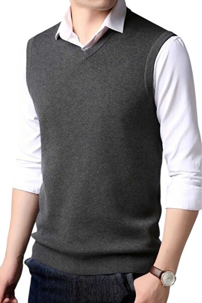 Mood Agenda 3-Piece Men's V-Neck Knitwear Non-Pilling Sweater Men's Slim Fit Sweater